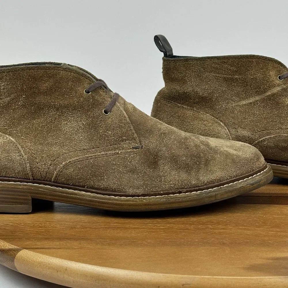 Mens Cole Haan Adams Grand Os Brown Leather Casual Chukka Ankle Boots Size 9.5 M